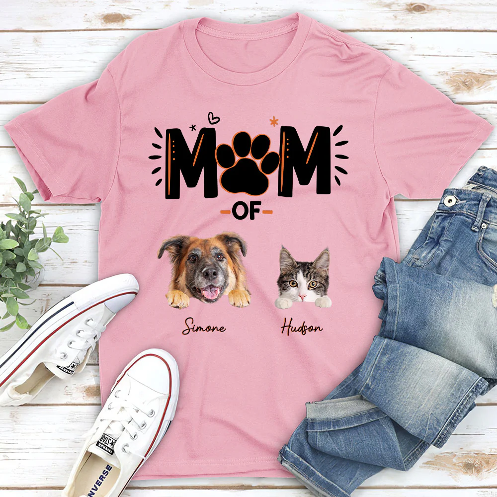 Paw Mom Version 2 Photo - Personalized Custom Unisex T-shirt