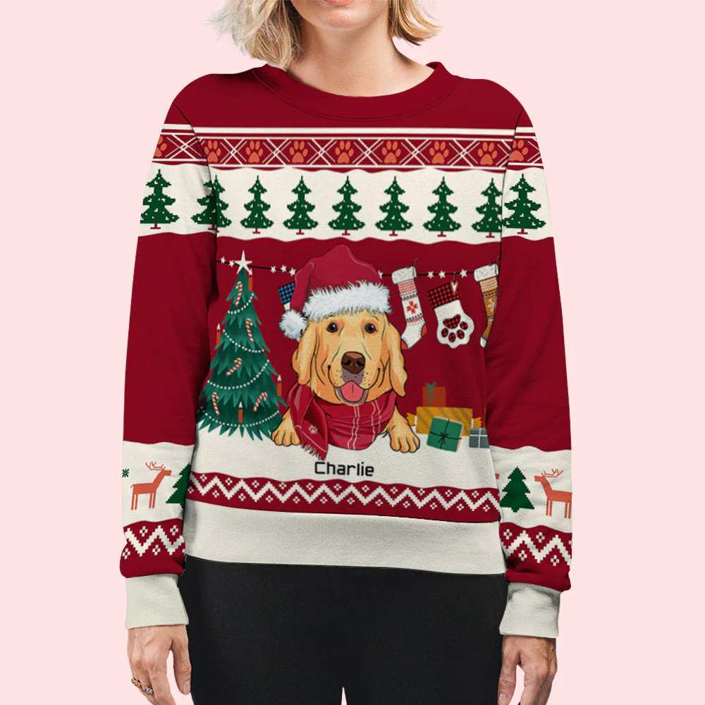 Paw Pet Winter - Personalized Custom All-Over-Print Sweatshirt - Image 6
