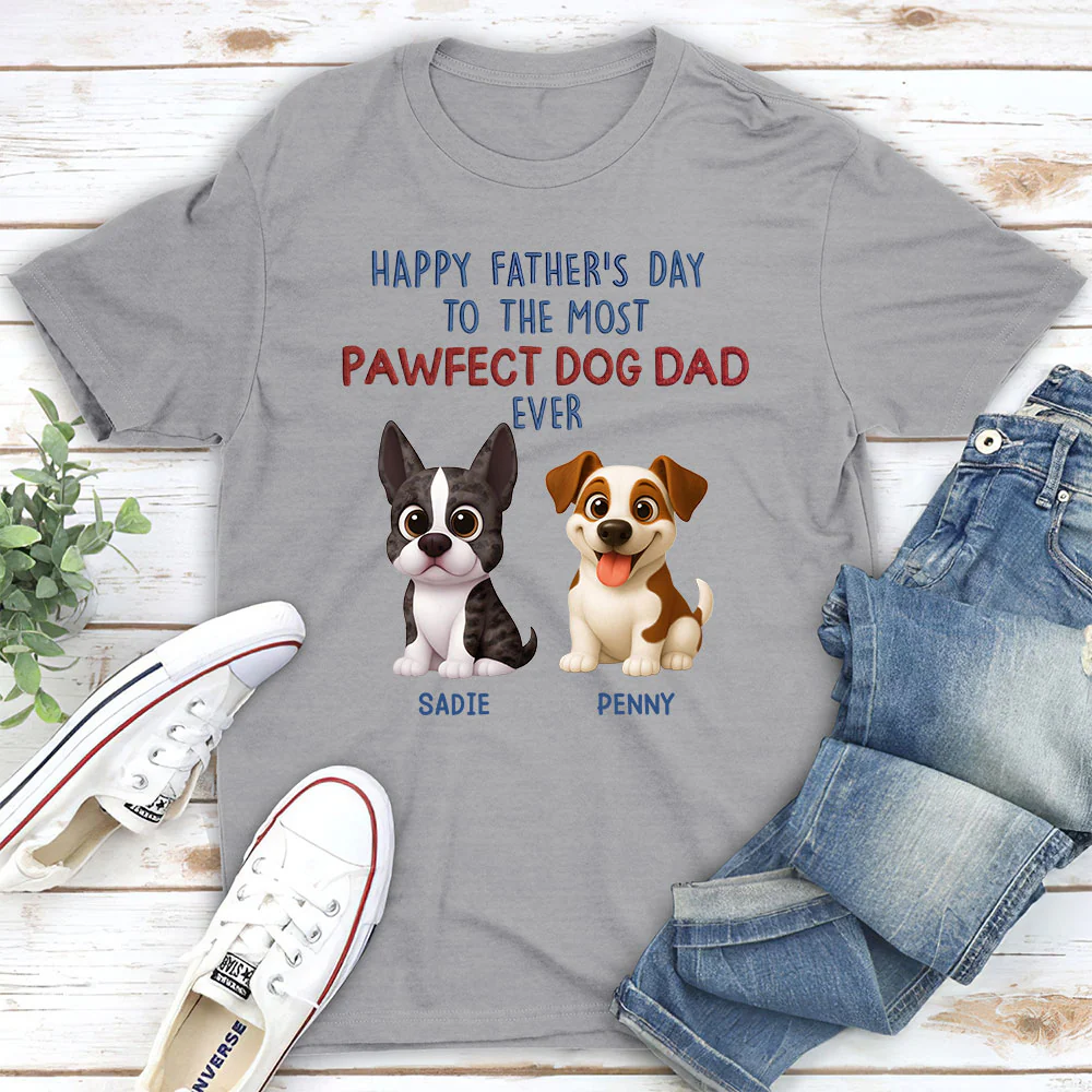 Pawfect Dog Dad Version 2 - Personalized Custom Shirt - Image 2