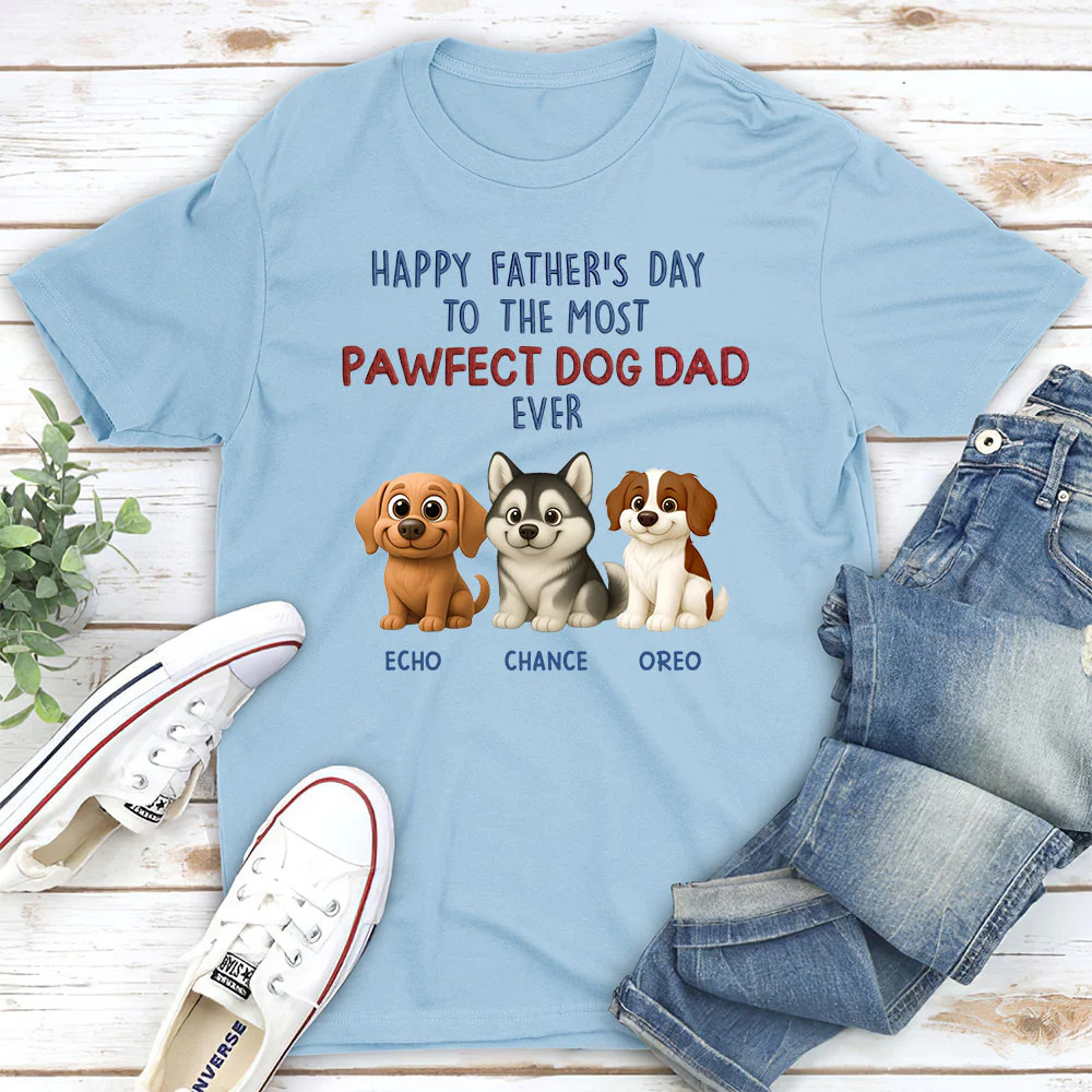Pawfect Dog Dad Version 2 - Personalized Custom Shirt - Image 3