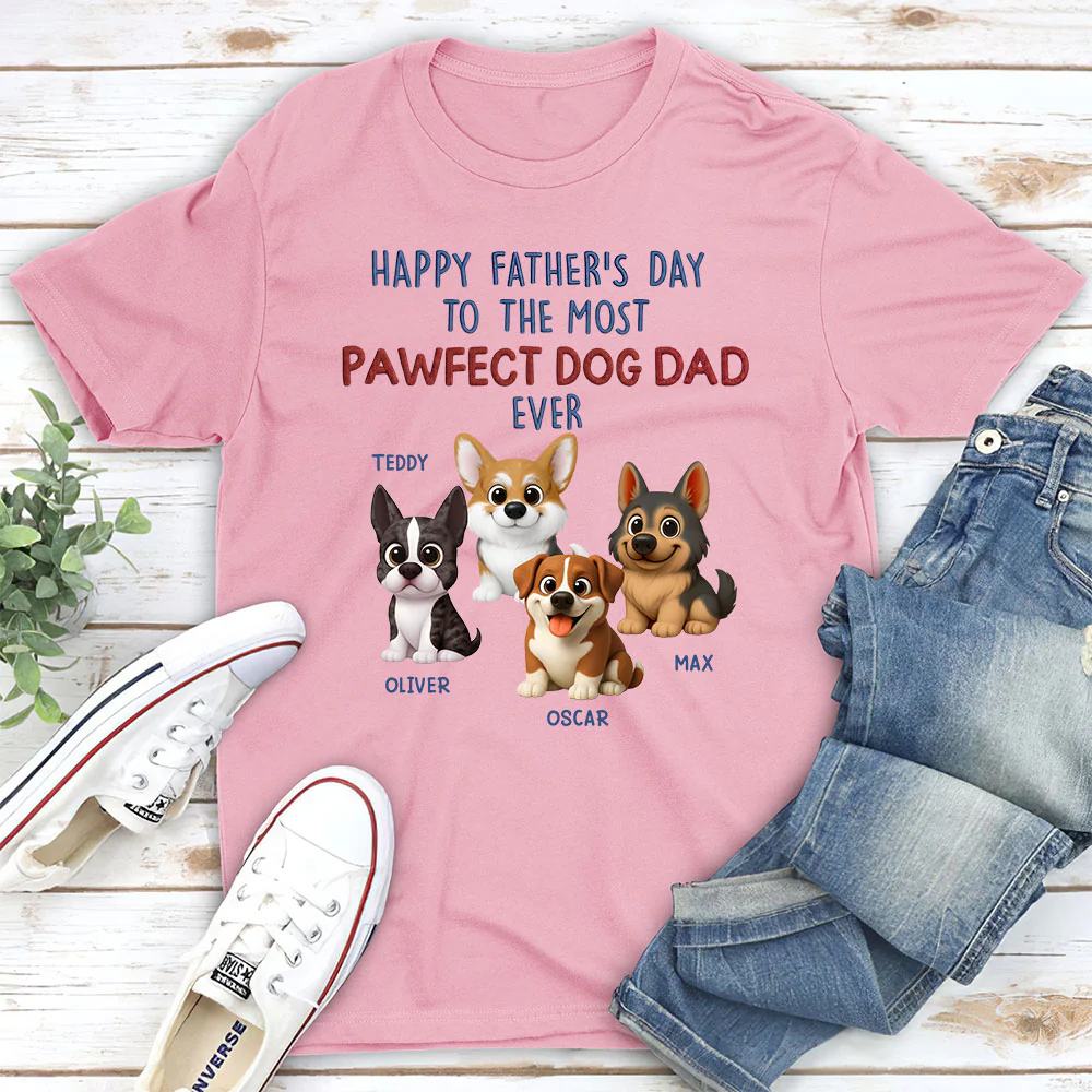 Pawfect Dog Dad Version 2 - Personalized Custom Shirt - Image 4