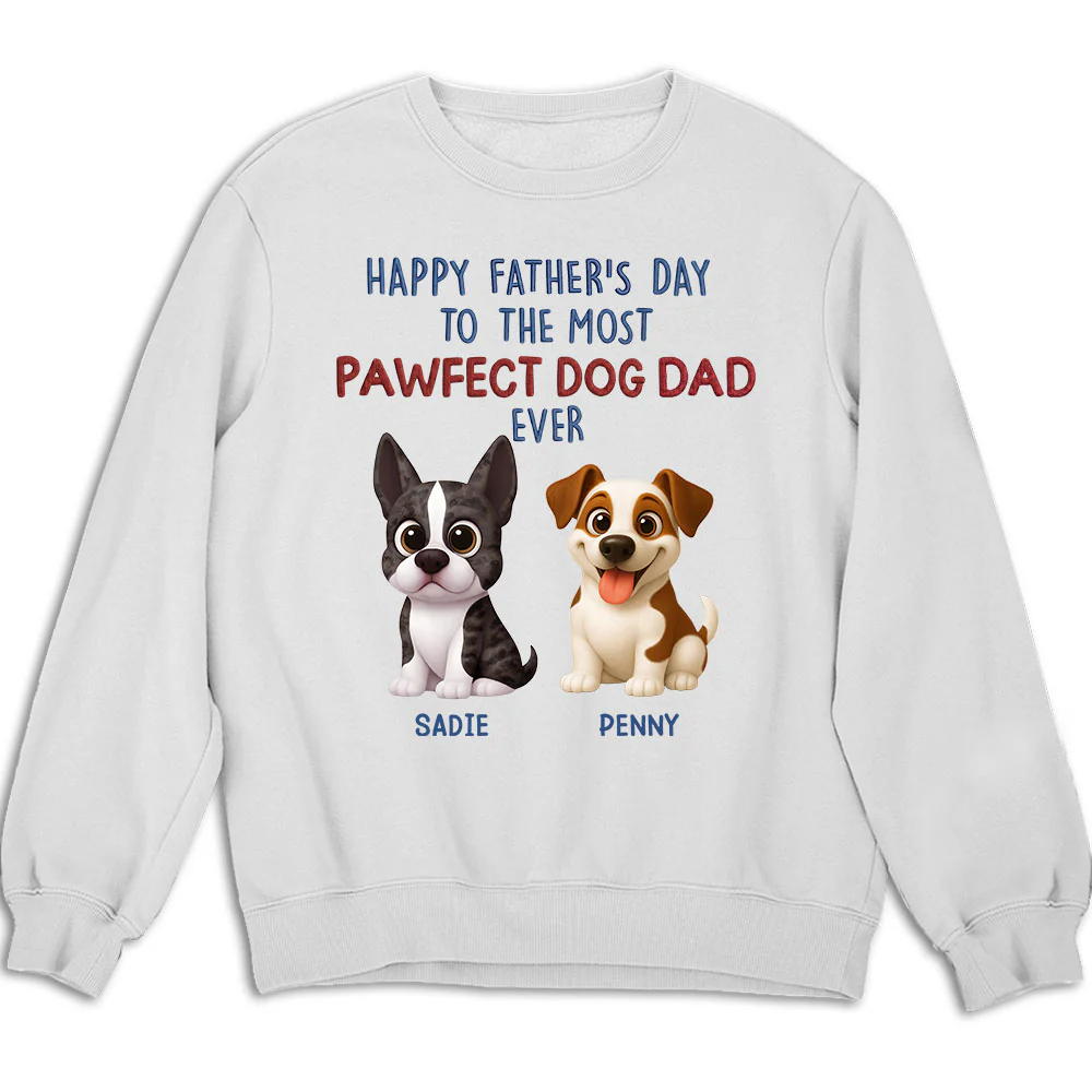 Pawfect Dog Dad Version 2 - Personalized Custom Shirt - Image 5