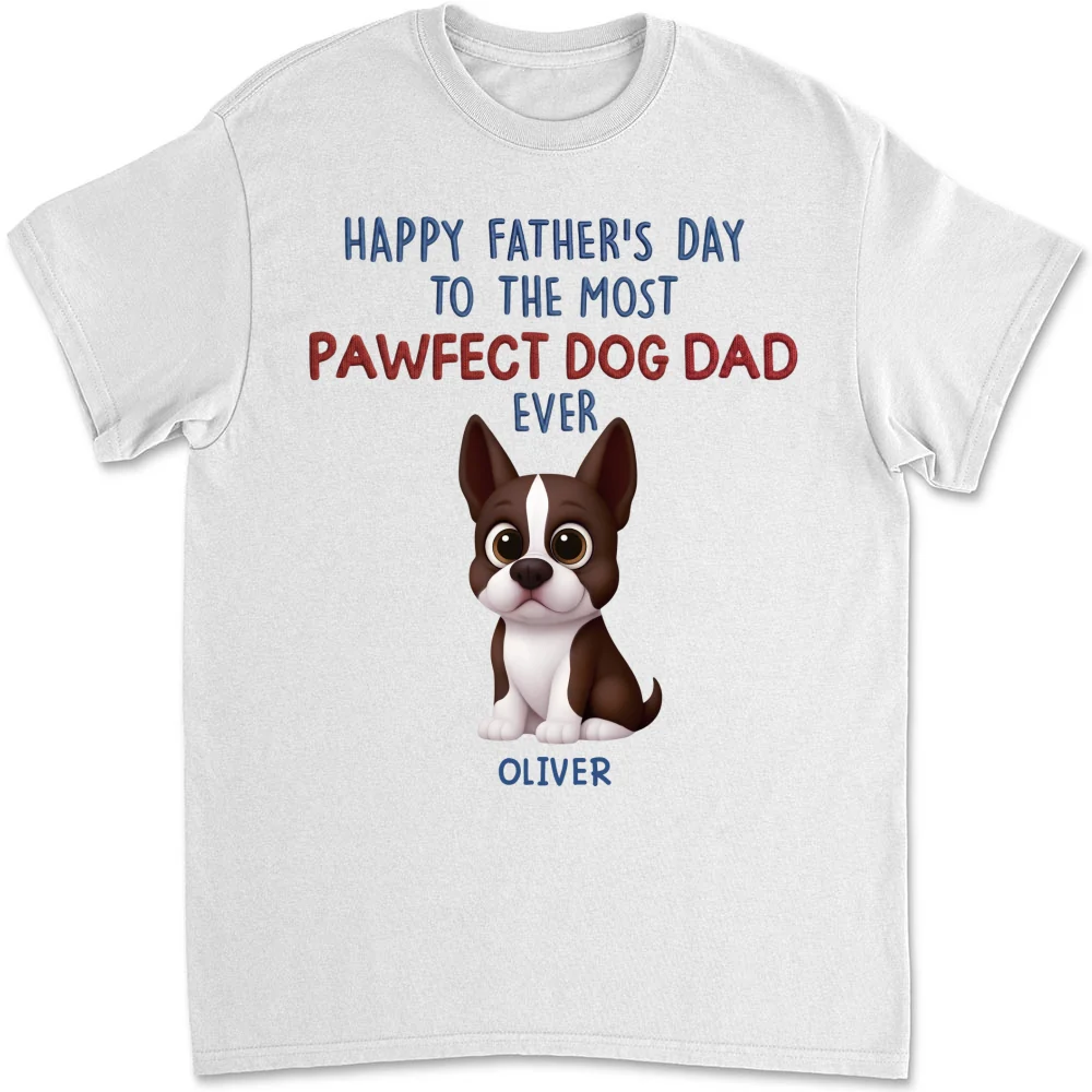 Pawfect Dog Dad Version 2 - Personalized Custom Shirt - Image 7