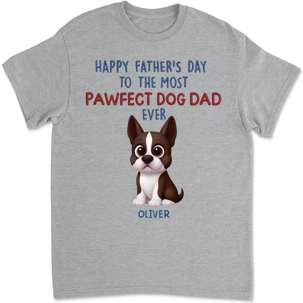 Pawfect Dog Dad Version 2 - Personalized Custom Shirt - Image 8