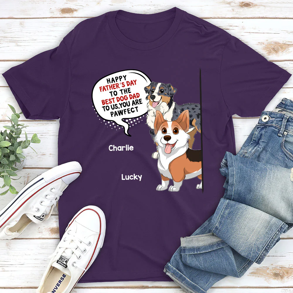 Pawfect Dog Mom - Personalized Custom Unisex T-shirt - Image 3