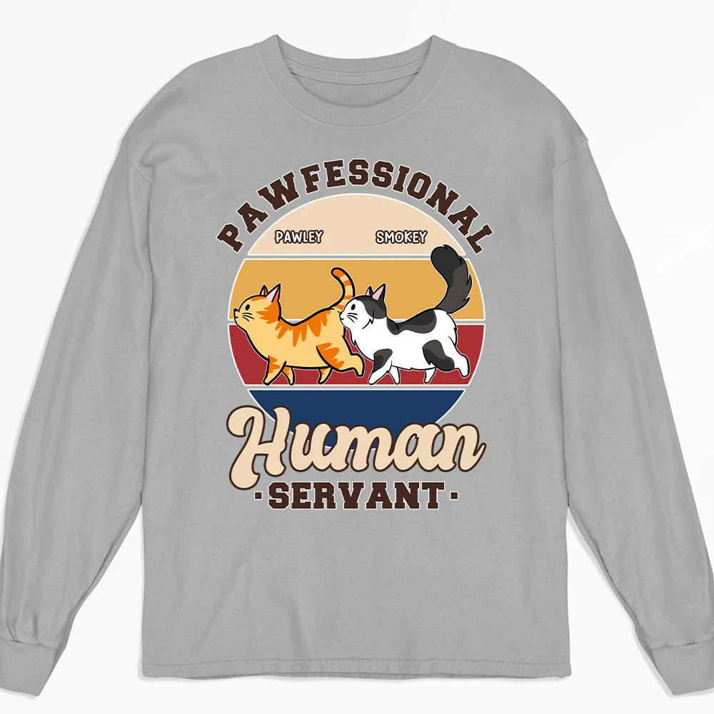 Pawfessional Servant - Personalized Custom Long Sleeve T-shirt