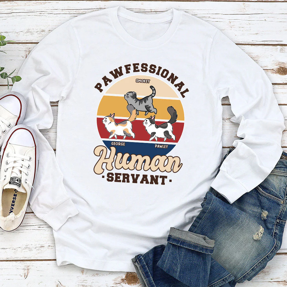Pawfessional Servant - Personalized Custom Long Sleeve T-shirt - Image 2