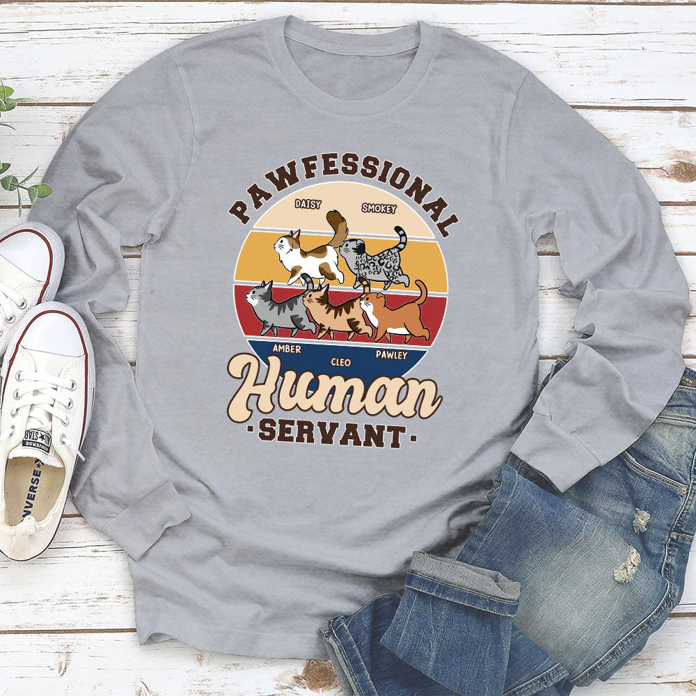 Pawfessional Servant - Personalized Custom Long Sleeve T-shirt - Image 3