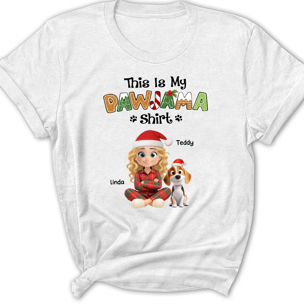 Pawjama Shirt Cartoon - Personalized Custom Women T-Shirt