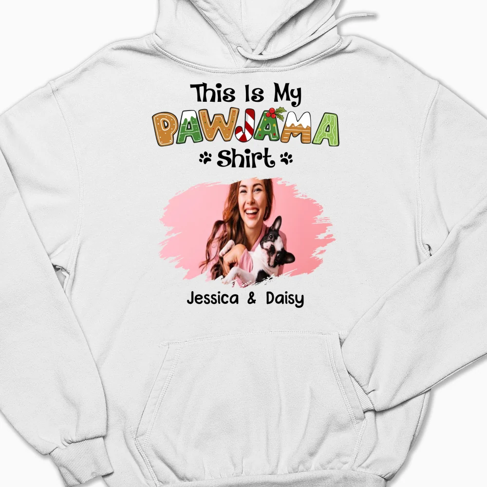 Pawjama Shirt Cartoon Photo - Personalized Custom Hoodie - Image 3