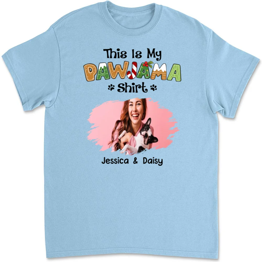 Pawjama Shirt Cartoon Photo - Personalized Custom Unisex T-shirt - Image 5
