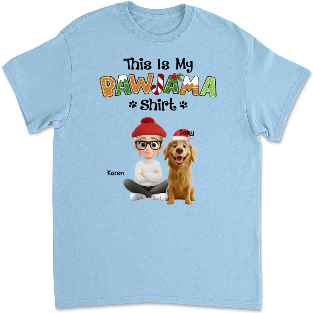 Pawjama Shirt Cartoon Ver Pet - Personalized Custom Unisex T-Shirt - Image 5