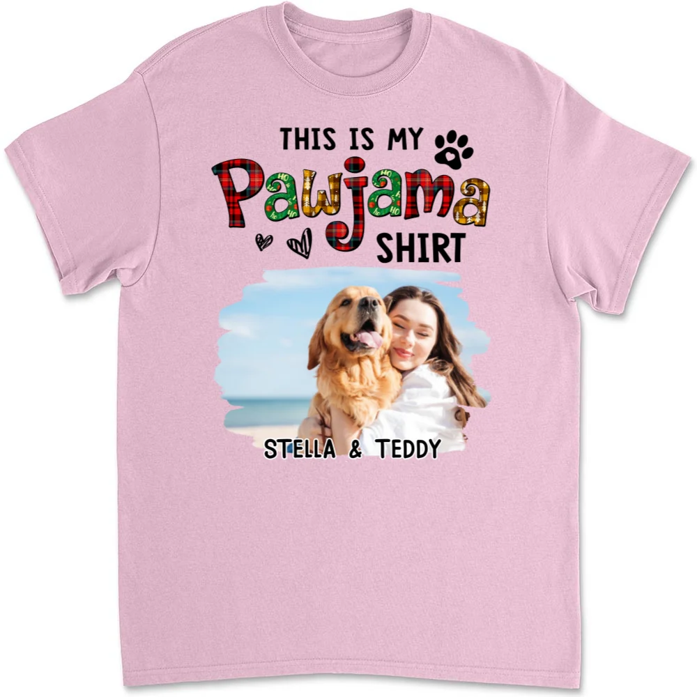 Pawjama Shirt Funny Cartoon Photo - Personalized Custom Unisex T-shirt - Image 6