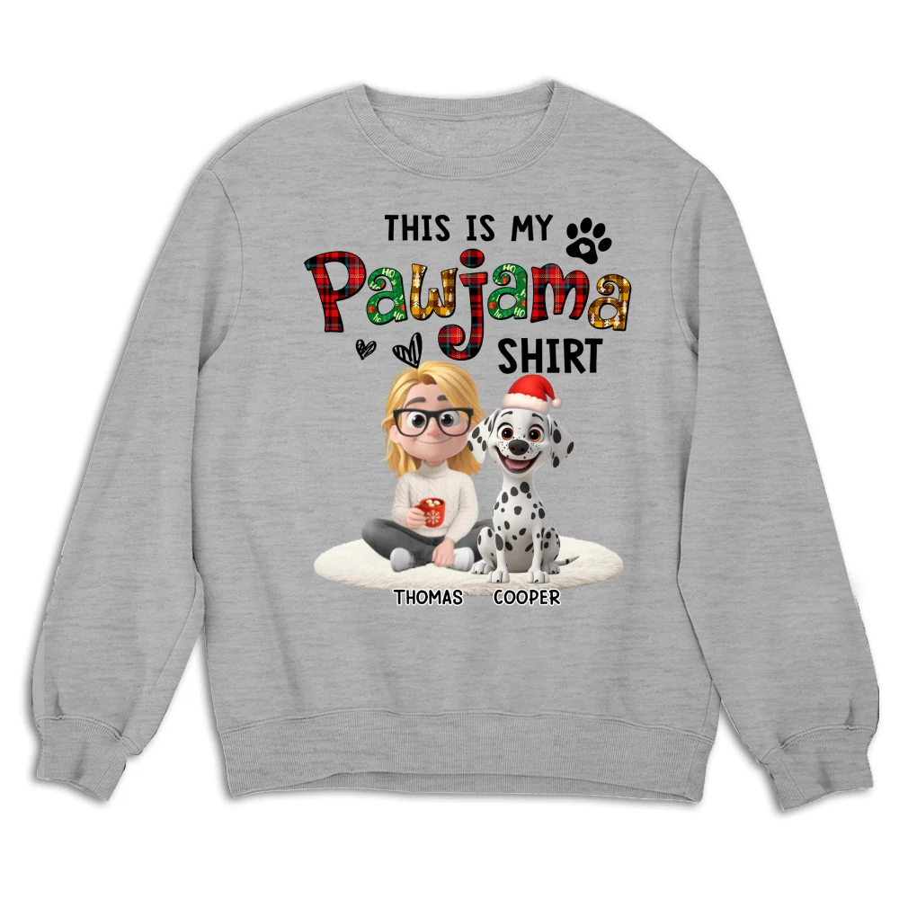 Pawjama Shirt Funny Cartoon Ver Pet - Personalized Custom Sweatshirt - Image 4