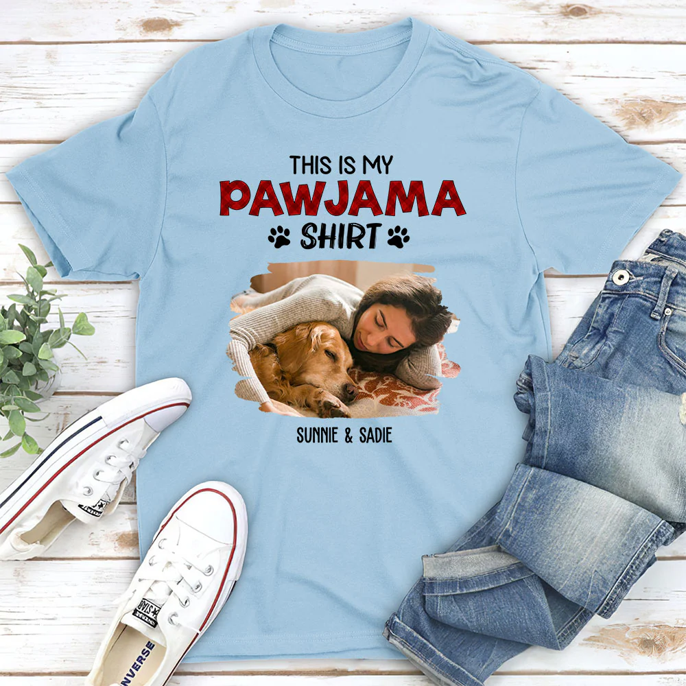 Pawjama Shirt New Style Cartoon Photo - Personalized Custom Unisex T-shirt - Image 4
