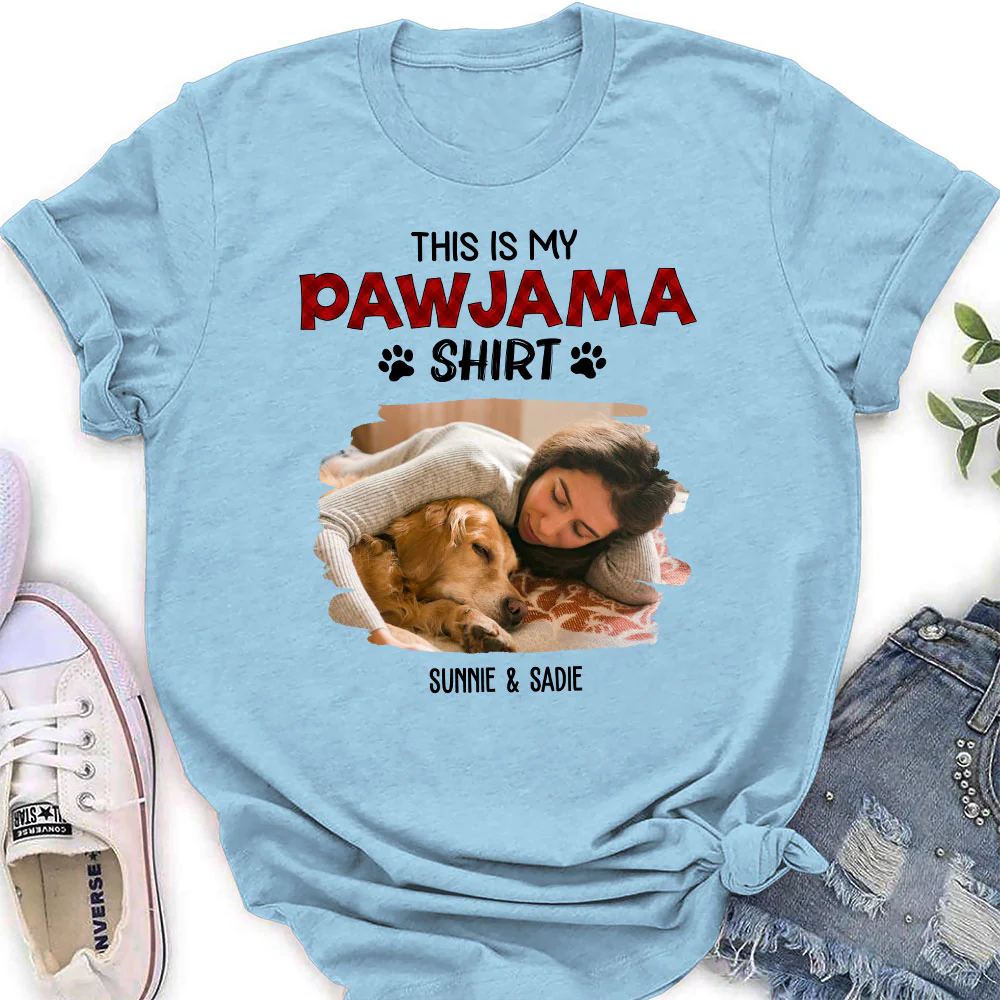 Pawjama Shirt New Style Cartoon Photo - Personalized Custom Women's T-Shirt - Image 3