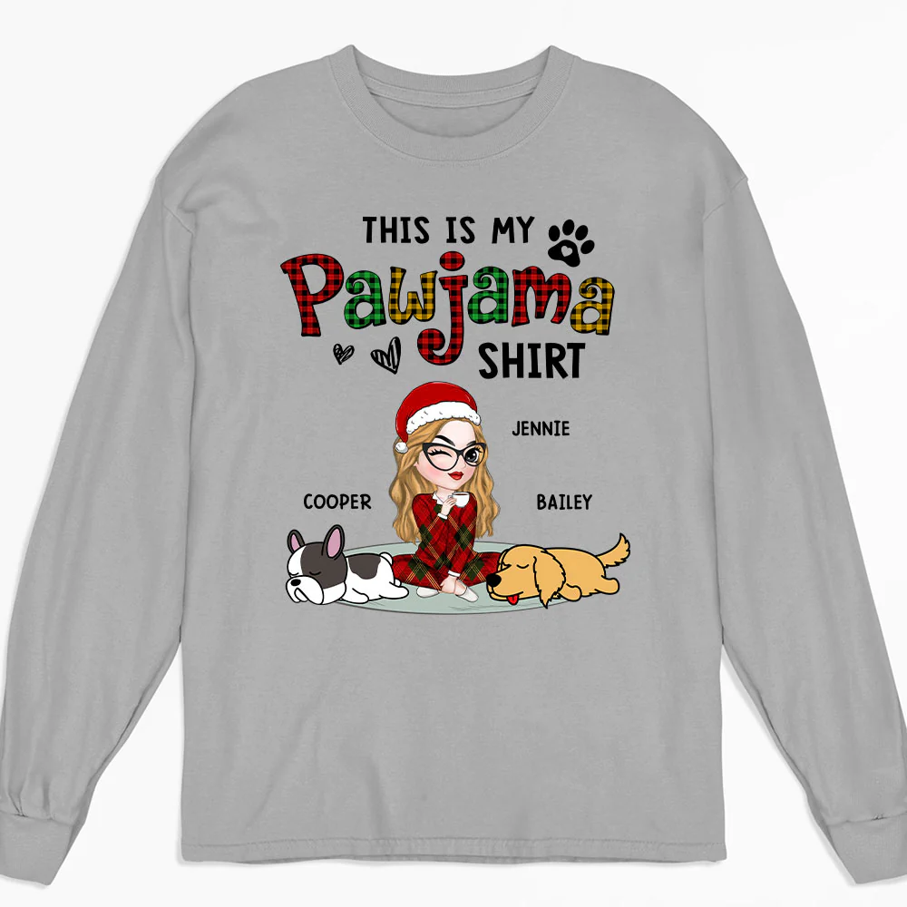 Pawjama Shirt Version 2 - Personalized Custom Long Sleeve T-shirt