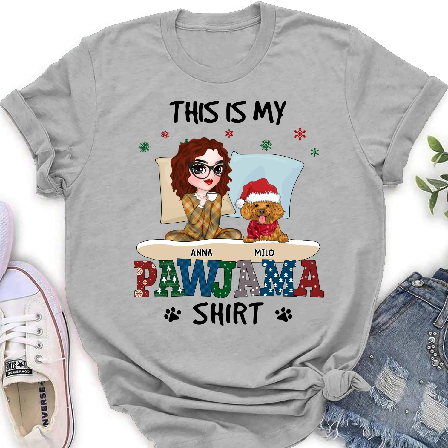 Pawjama Sleepshirt - Personalized Custom Women's T-shirt - Image 6