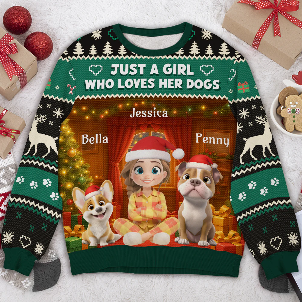 Pawprints And Kisses - Personalized Custom All-Over-Print Sweatshirt - Image 2