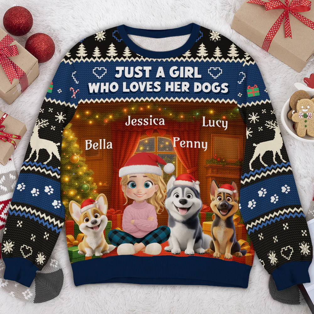 Pawprints And Kisses - Personalized Custom All-Over-Print Sweatshirt - Image 3