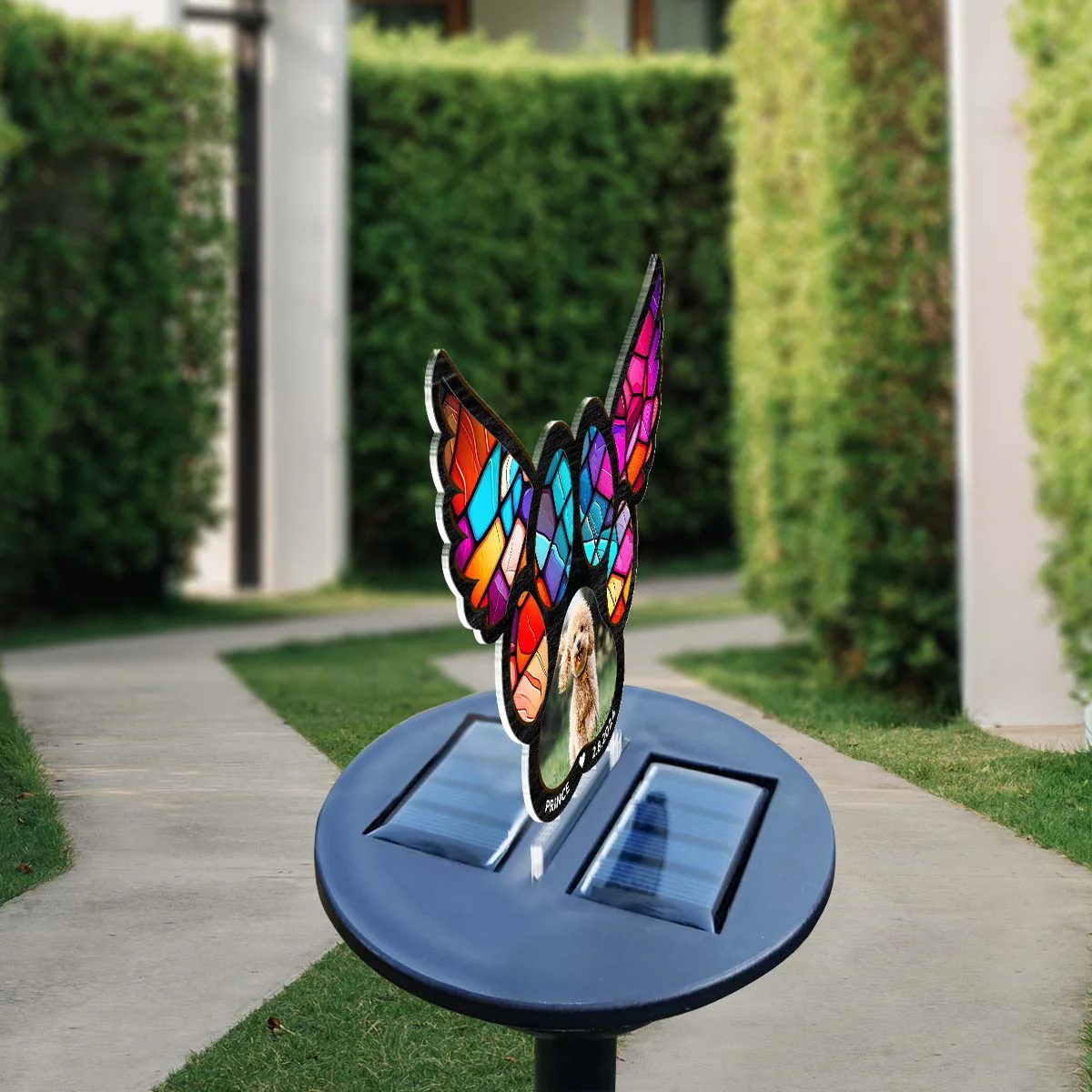 Pawprints On Hearts - Personalized Custom Solar Light - Image 4