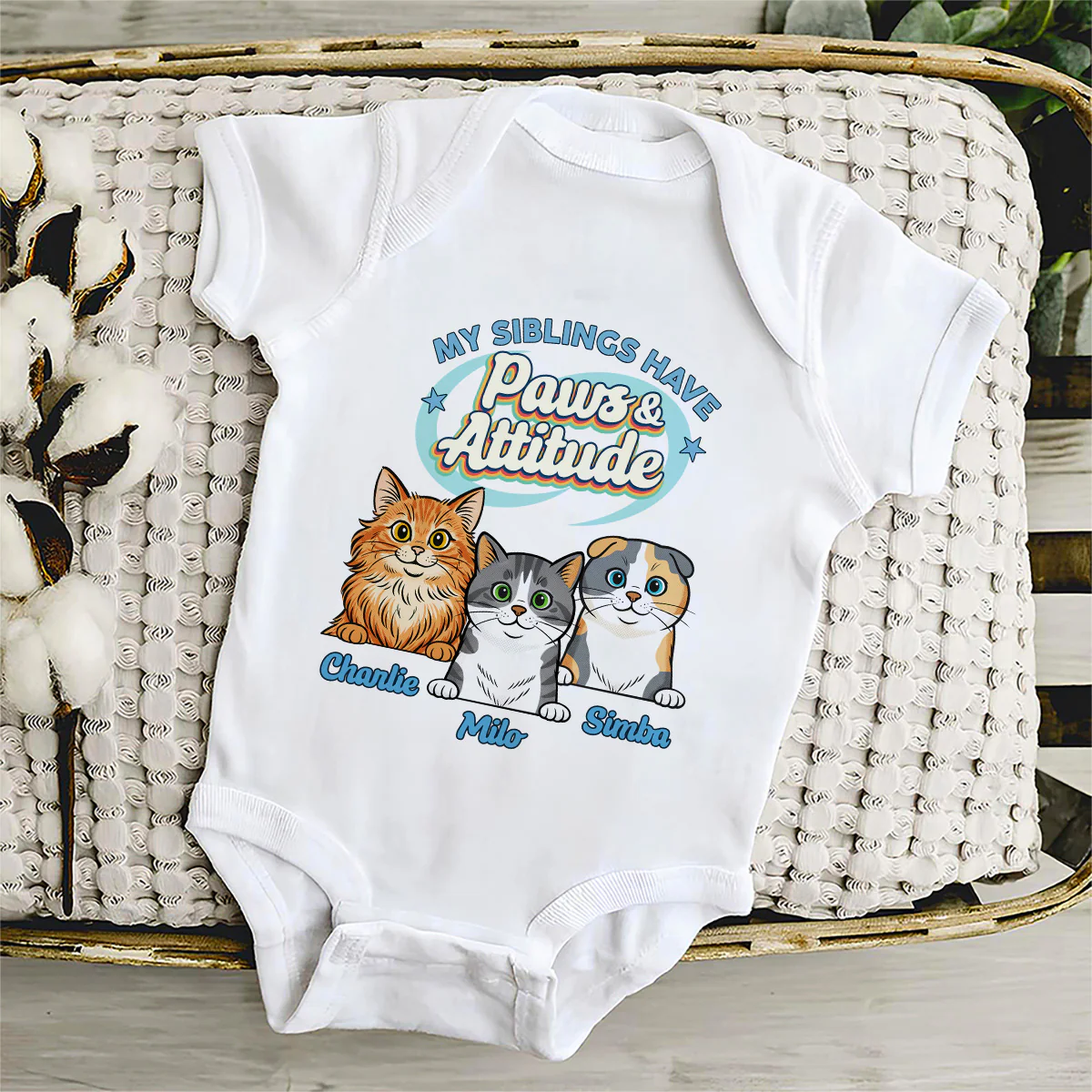 Paws And Attitude - Personalized Custom Baby Onesie - Image 4