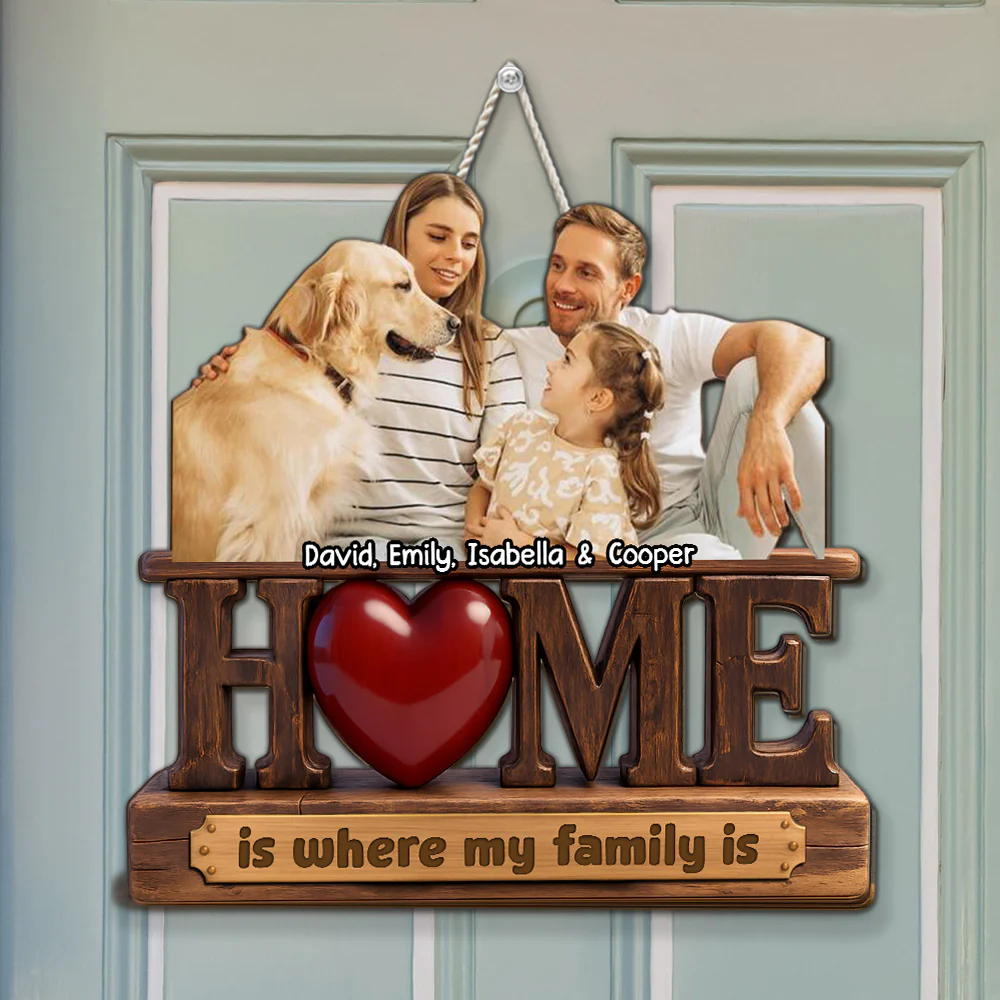 Paws Make It Home Photo - Personalized Custom Wood Sign - Image 2