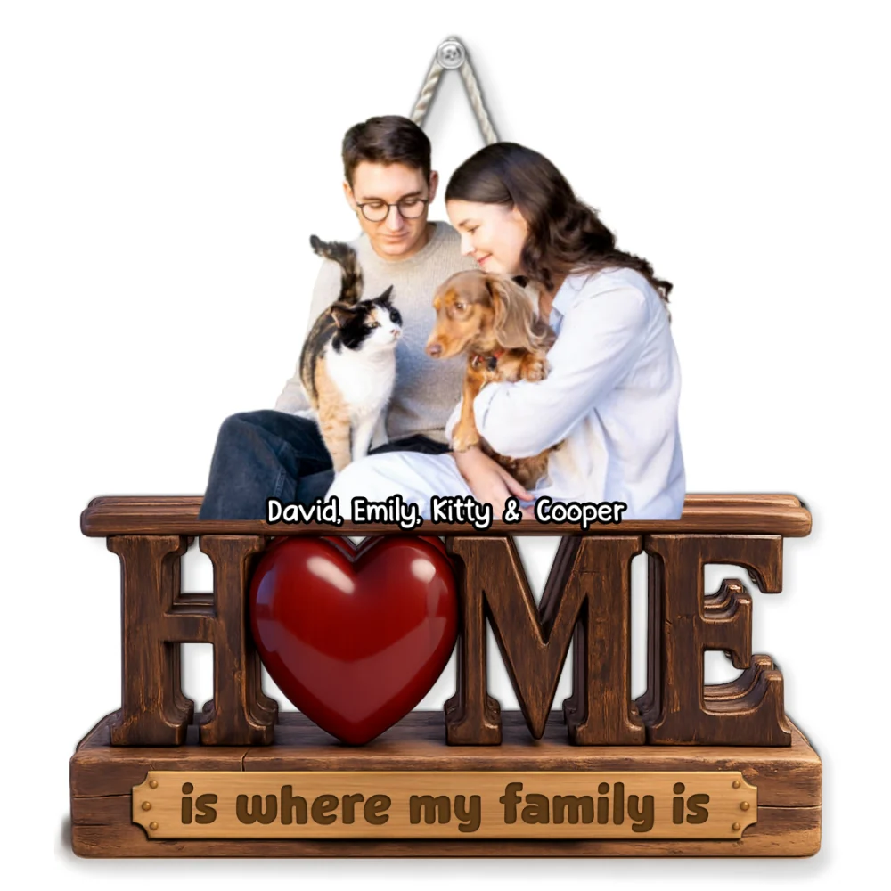 Paws Make It Home Photo - Personalized Custom Wood Sign - Image 3