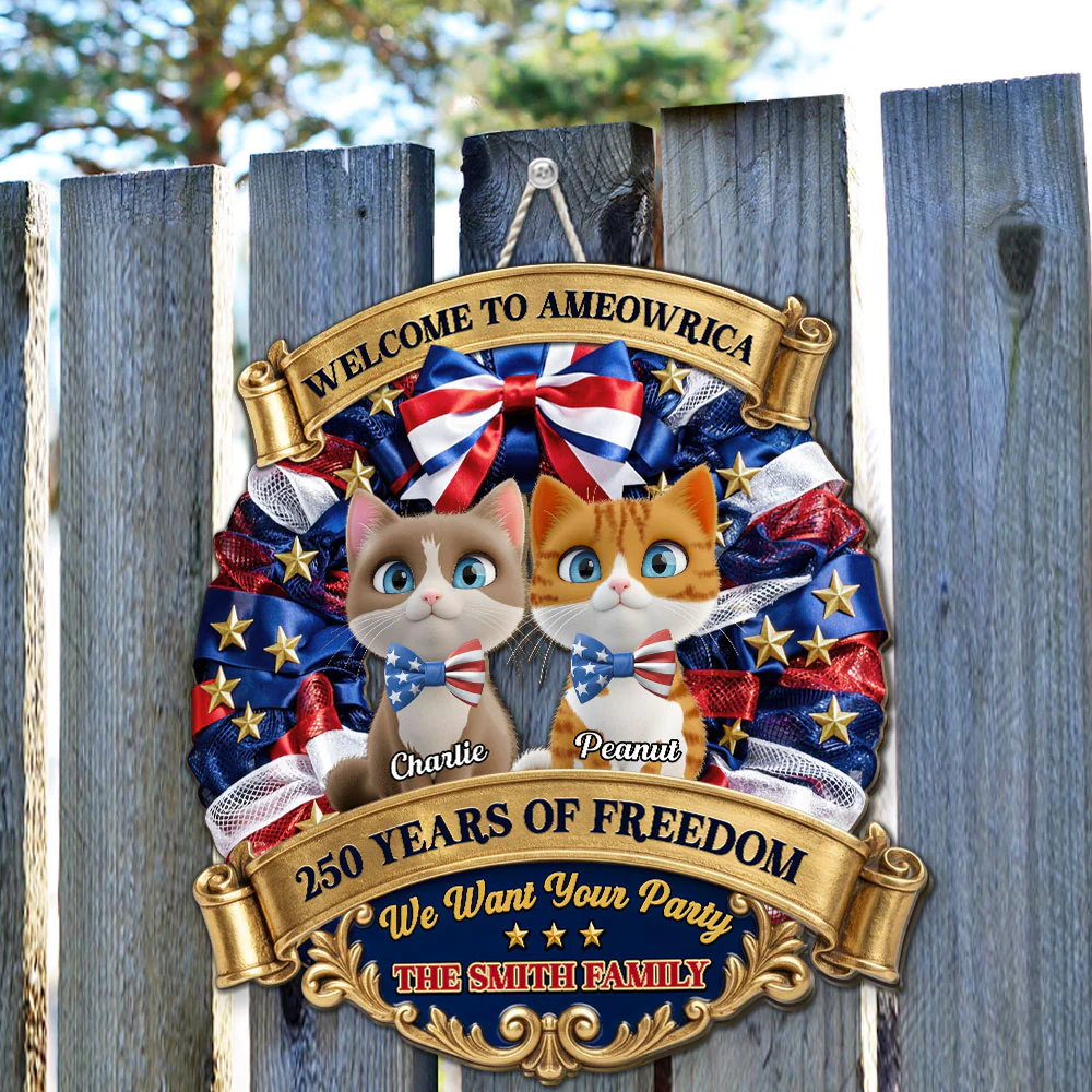 Paws Of Freedom 250 - Personalized Custom Wood Sign - Image 5