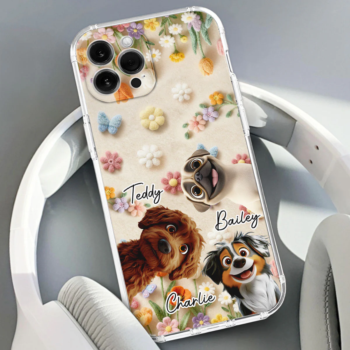 Paws Off Mommy Phone - Personalized Custom 3D Effect Phone Case - Image 4
