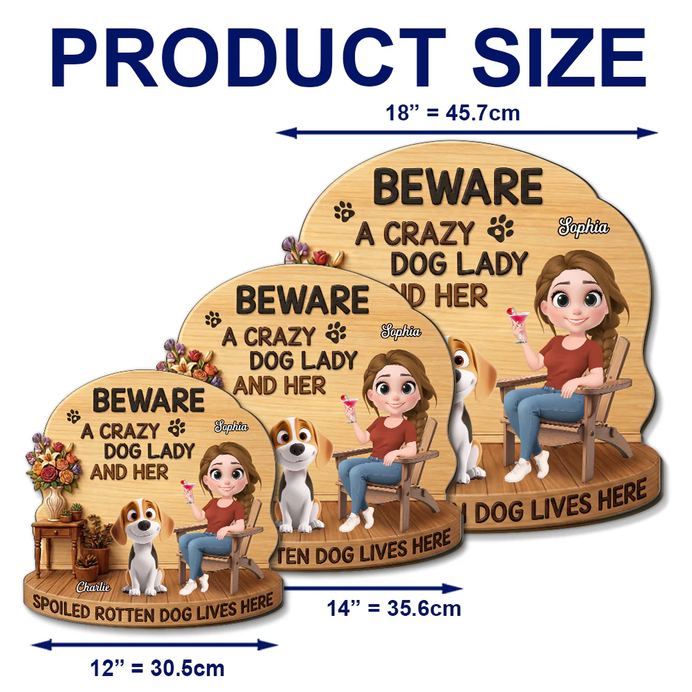 Paws Off My Kingdom - Personalized Custom 3D Effect Wood Sign - Image 5