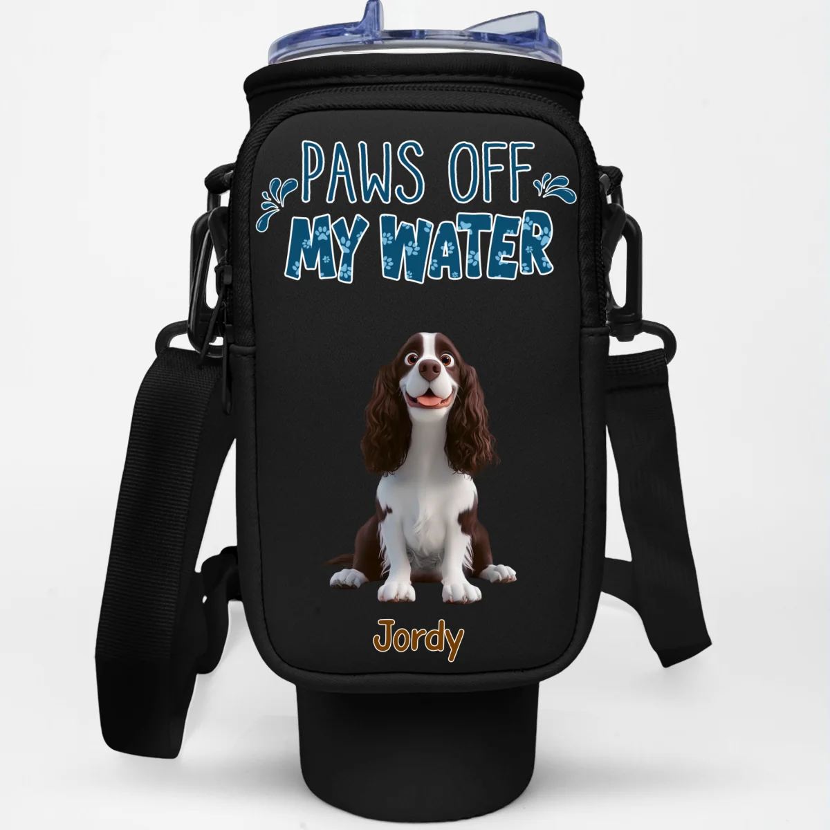Paws Off My Water - Personalized Custom 40oz Water Bottle Carrier Bag - Image 7