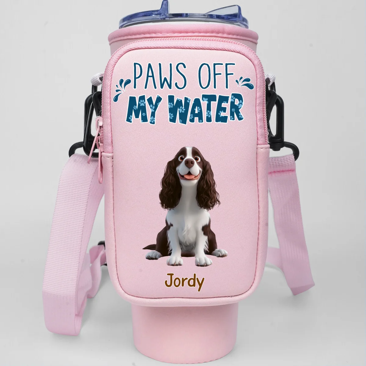 Paws Off My Water - Personalized Custom 40oz Water Bottle Carrier Bag - Image 8