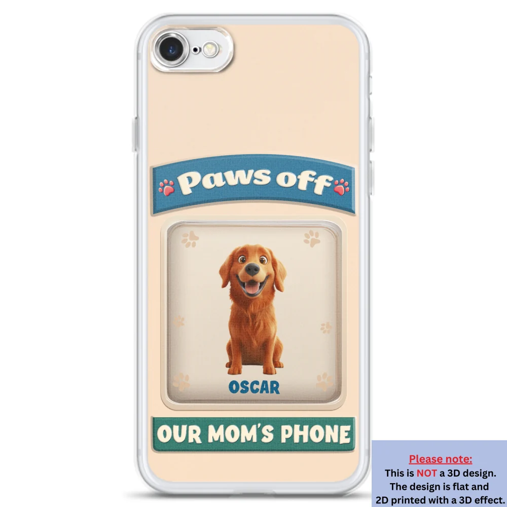 Paws Off This Phone - Personalized Custom 3D Inflated Effect Phone Case - Image 6
