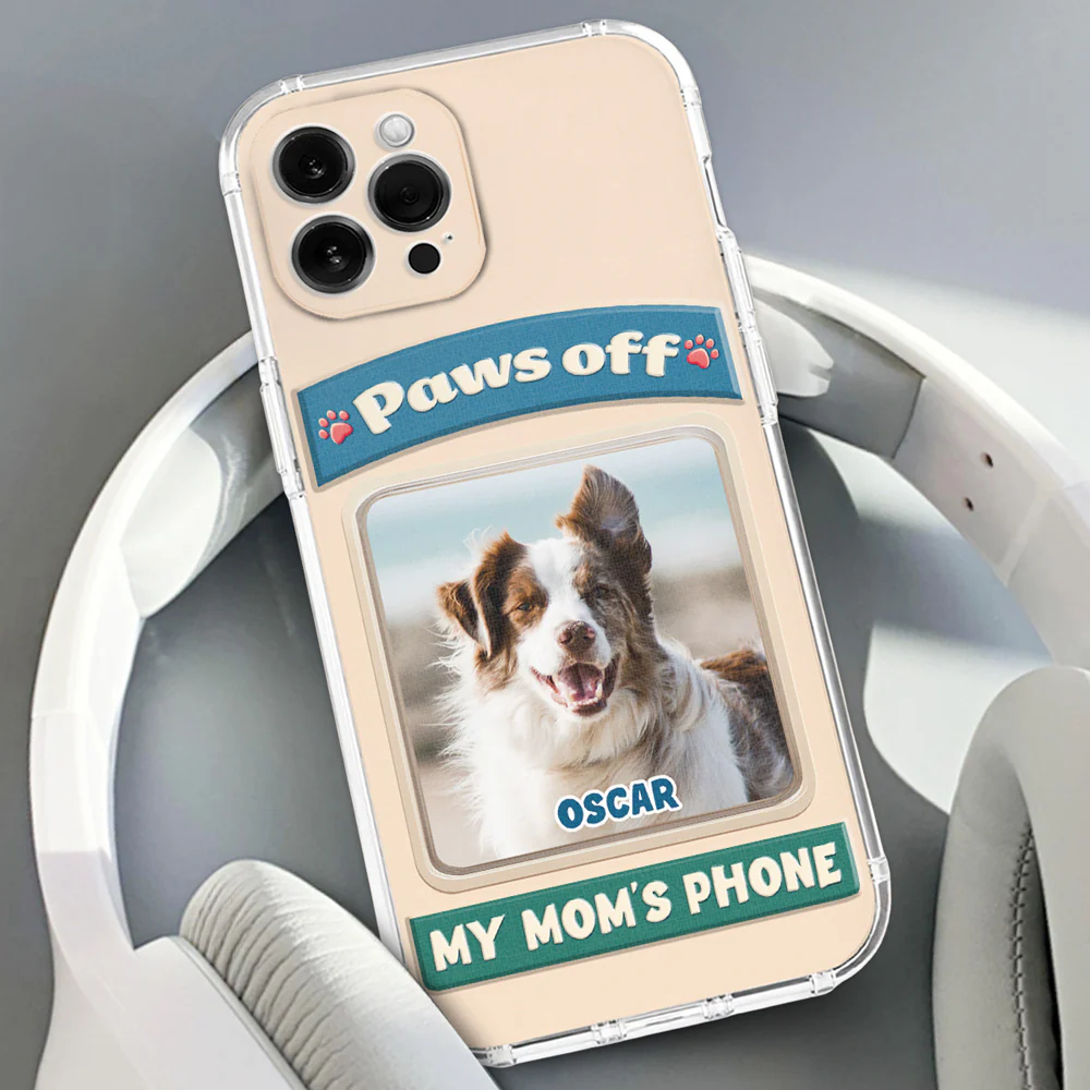 Paws Off This Phone Photo - Personalized Custom 3D Inflated Effect Phone Case - Image 3