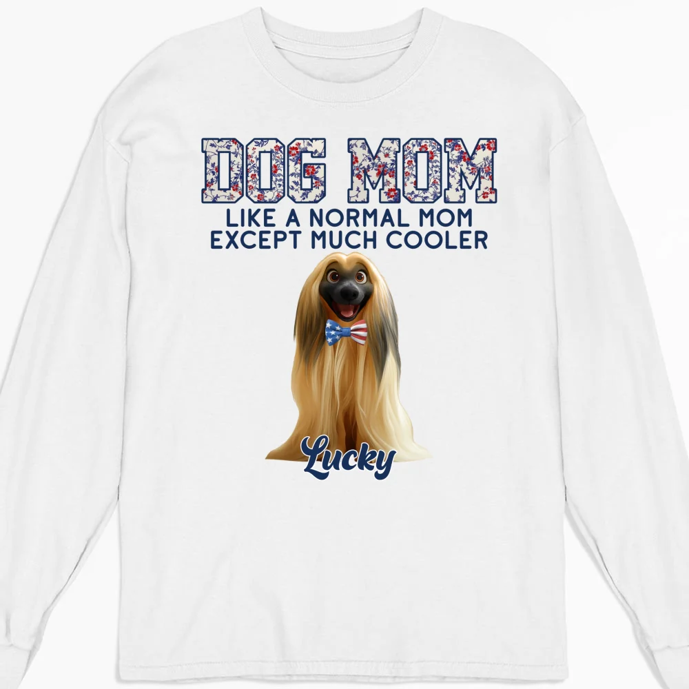 Pawsome Dog Mom - Personalized Custom Long Sleeve T-Shirt - Image 4