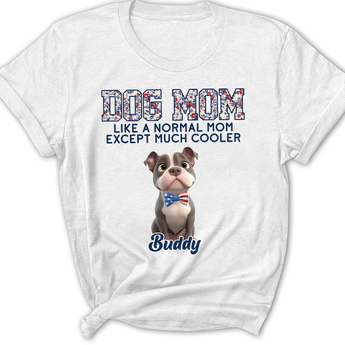 Pawsome Dog Mom - Personalized Custom Women's T-Shirt