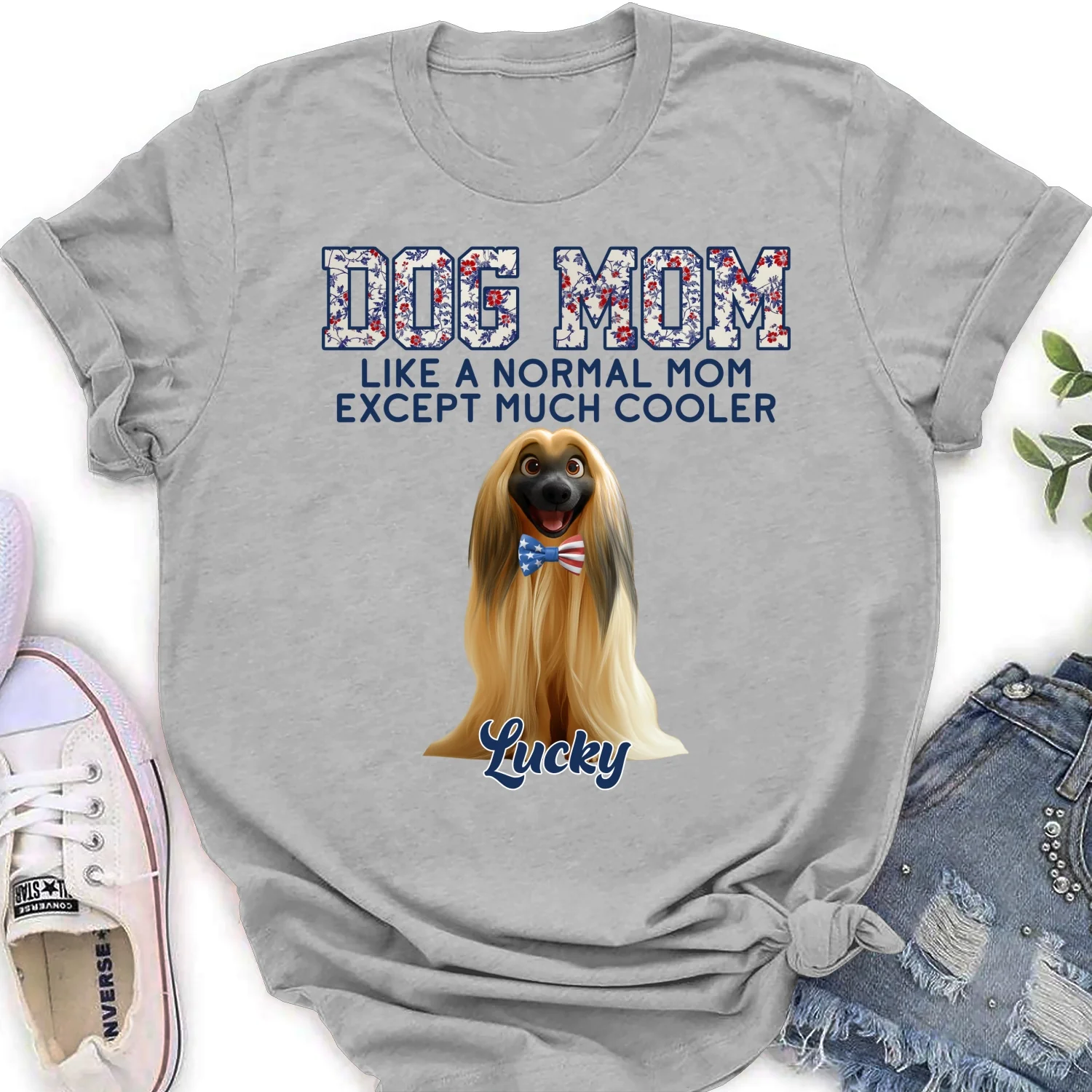 Pawsome Dog Mom - Personalized Custom Women's T-Shirt - Image 6
