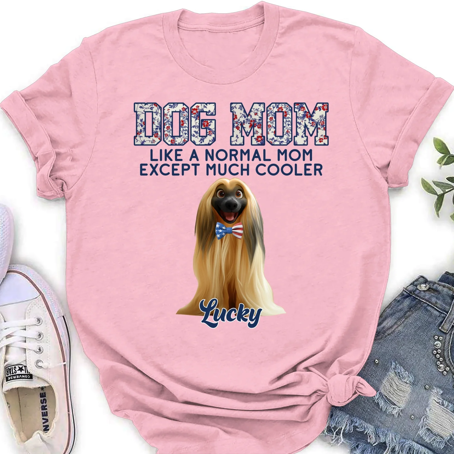 Pawsome Dog Mom - Personalized Custom Women's T-Shirt - Image 7