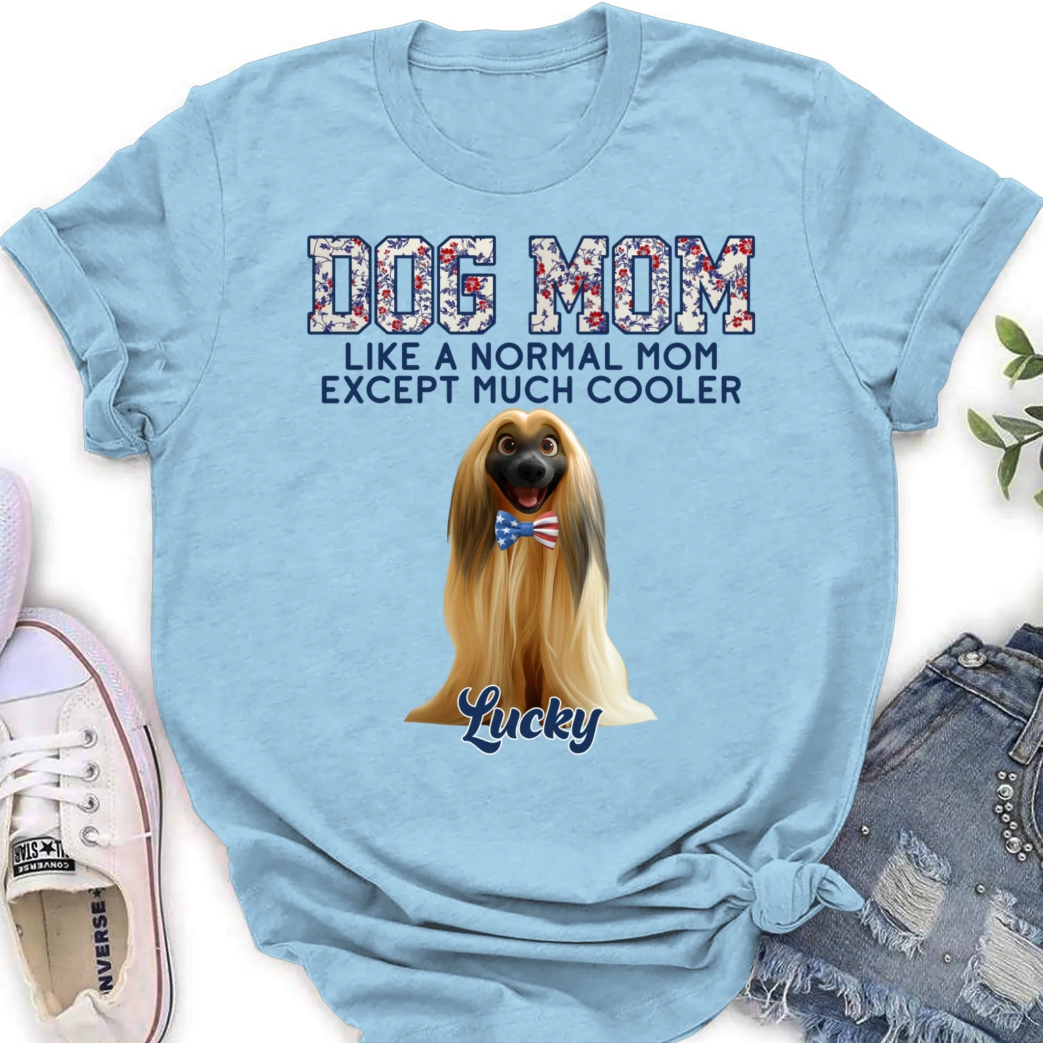 Pawsome Dog Mom - Personalized Custom Women's T-Shirt - Image 8