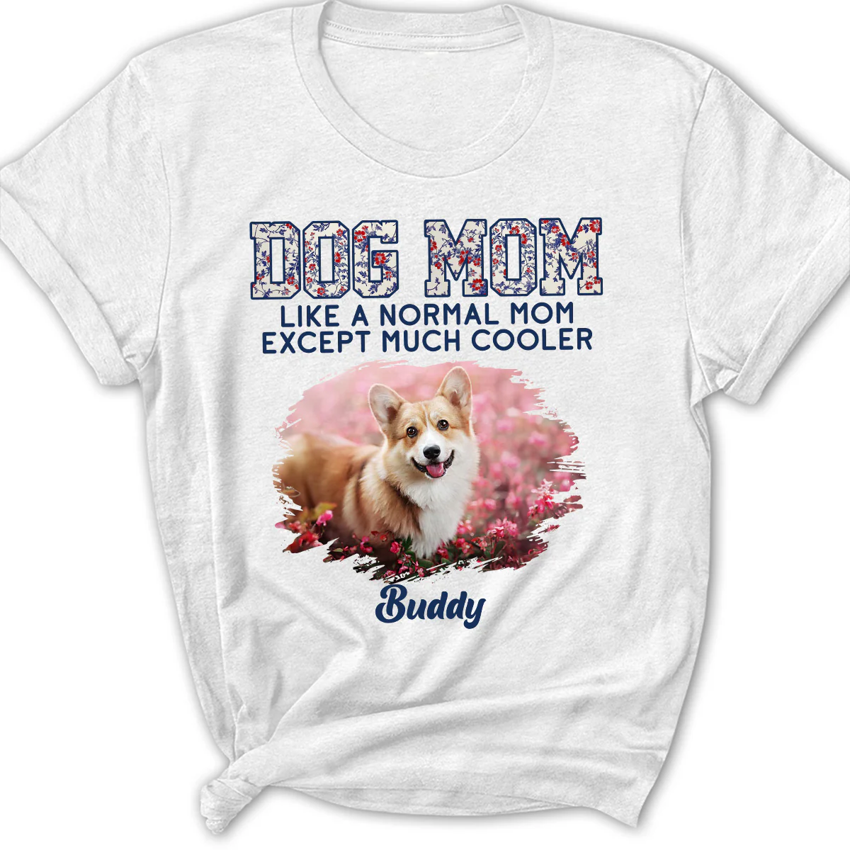 Pawsome Dog Mom Photo - Personalized Custom Women's T-Shirt