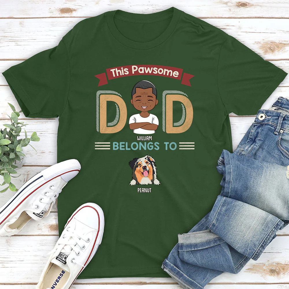 Pawsome Parents - Personalized Custom Unisex T-shirt - Image 4