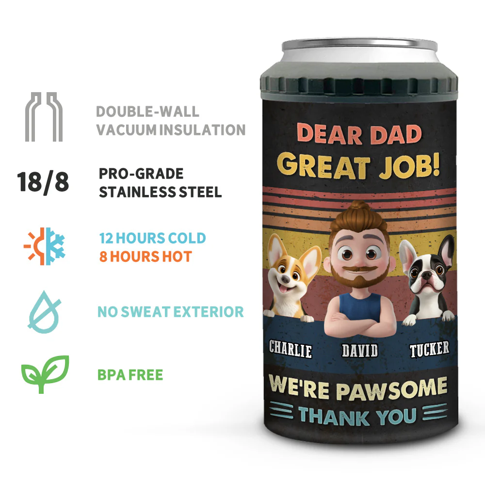 Pawsome Us - Personalized Custom Can Cooler - Image 4