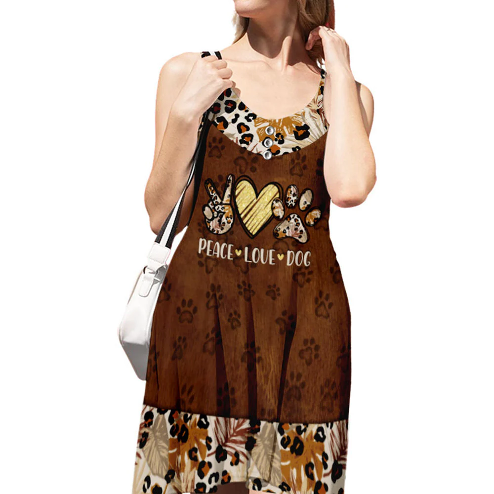 Peace Love Dog - Strap Dress