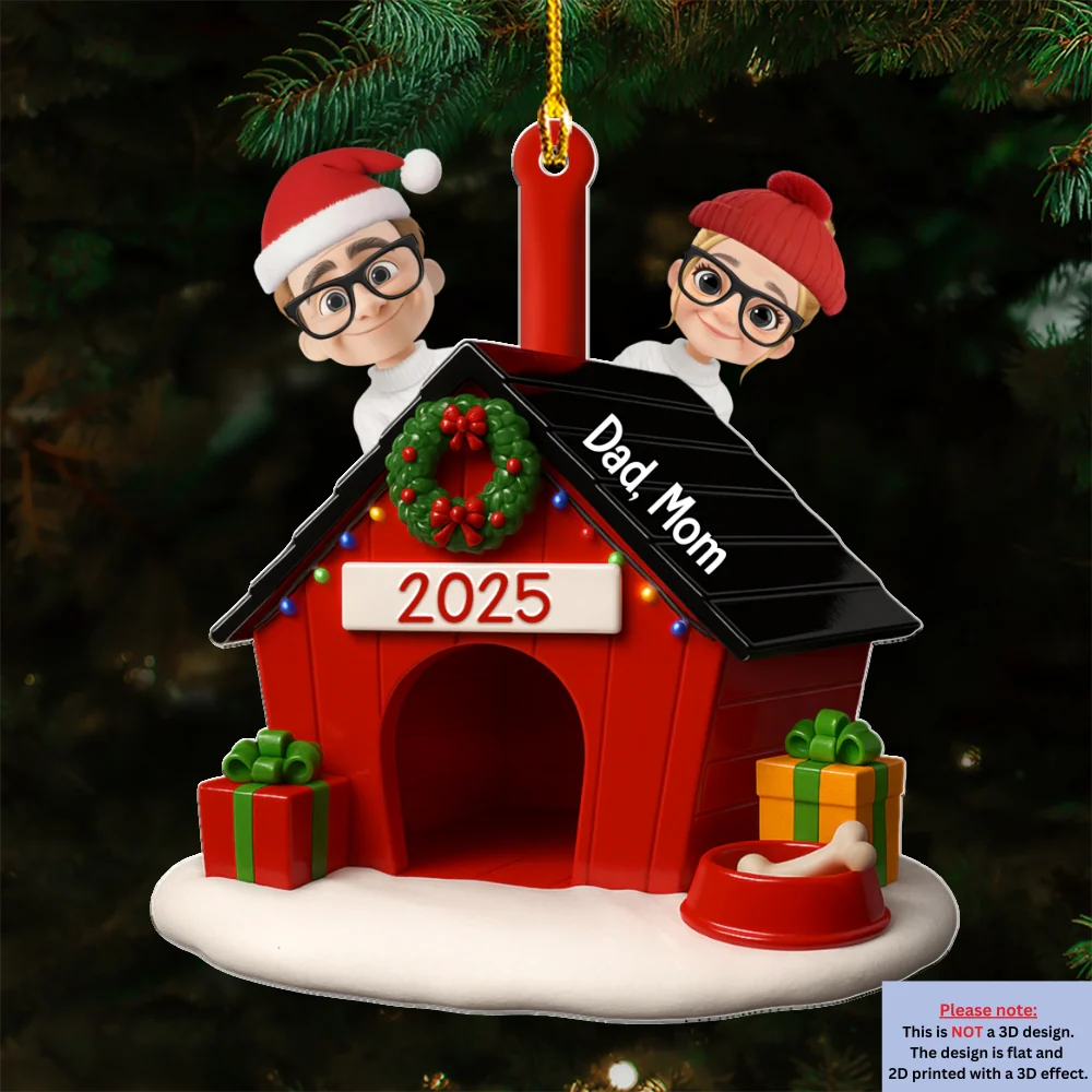 Peeking On You - Personalized Custom 3D Effect Acrylic Ornament - Image 7