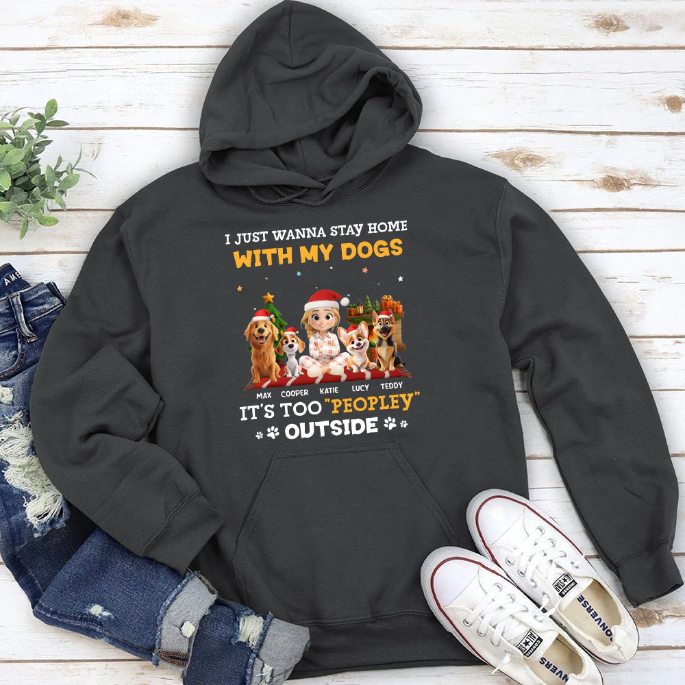 Peopley Cartoon Dog And Human - Personalized Custom Hoodie - Image 5