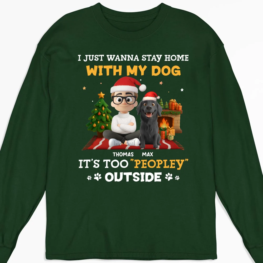Peopley Cartoon Dog And Human - Personalized Custom Long Sleeve T-Shirt - Image 6