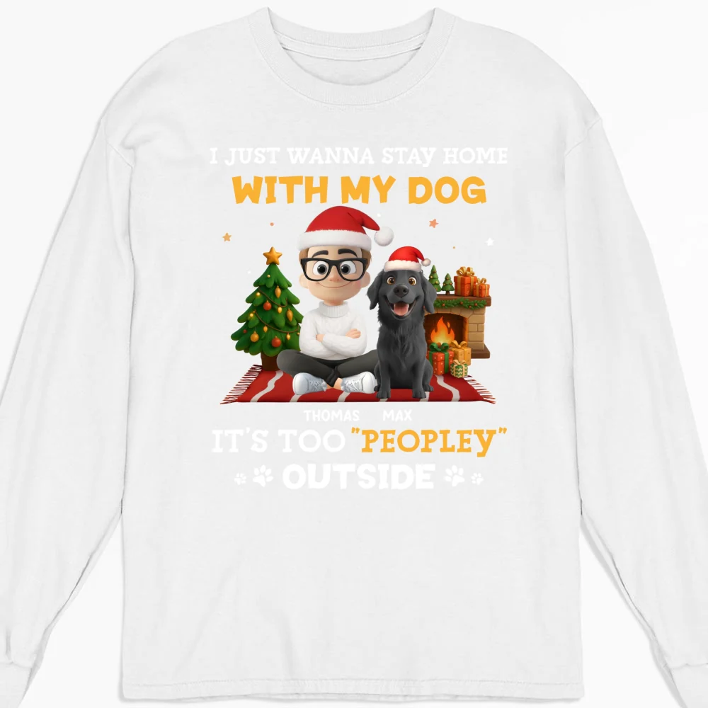 Peopley Cartoon Dog And Human - Personalized Custom Long Sleeve T-Shirt - Image 8