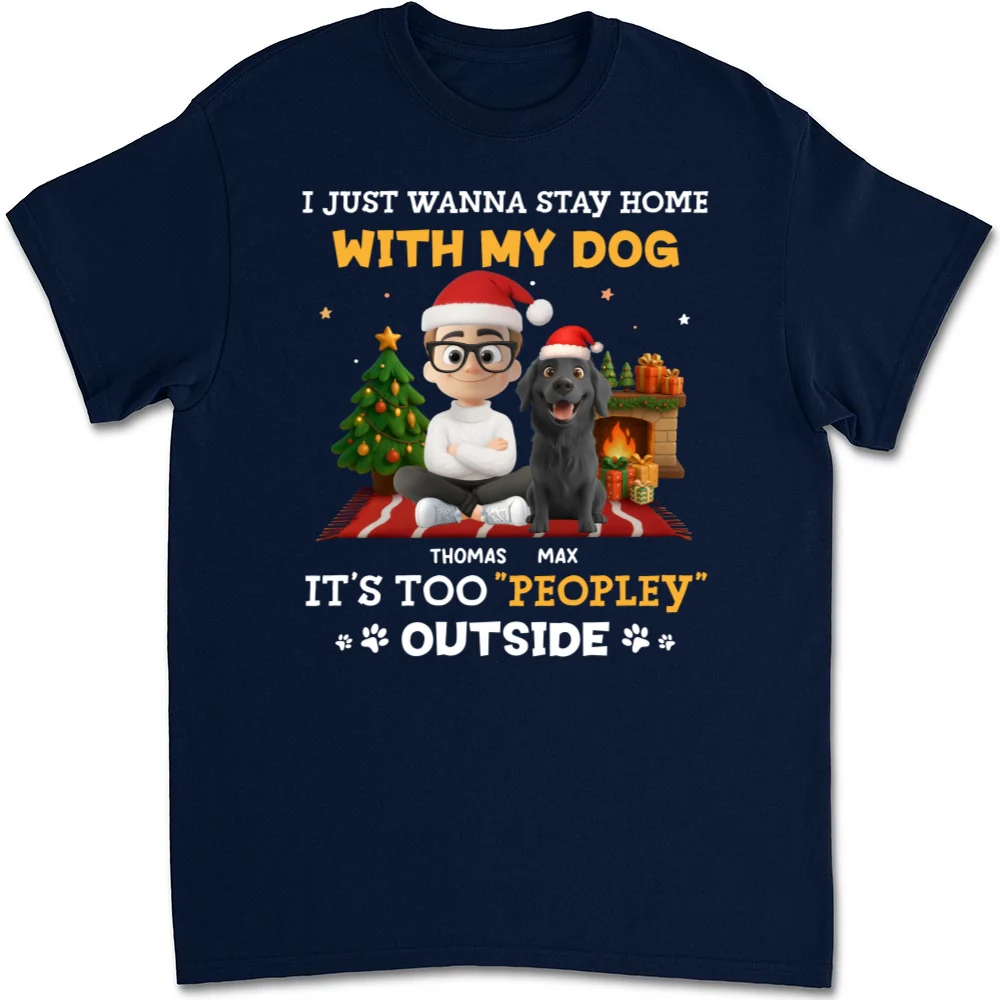 Peopley Cartoon Dog And Human - Personalized Custom Unisex T-Shirt - Image 7