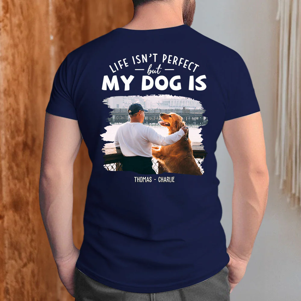 Perfect Dog Cat Photo - Personalized Custom Premium T-shirt - Image 2